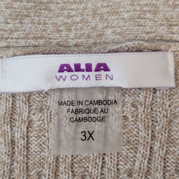 Women's Soft Cable Knit Crewneck Sweater 3/4 Sleeve Plus Size 3X - Picture 8 of 8